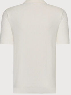 BLUE INDUSTRY De structuurbreisel polo | - maat XXXL Ecru