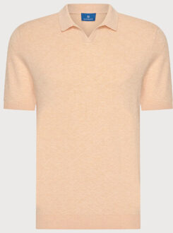 BLUE INDUSTRY De structuurbreisel polo | Oranje - XL