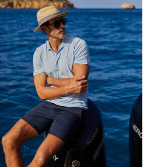 BLUE INDUSTRY De v-hals polo | - maat S Blauw