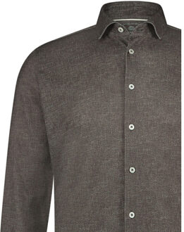 BLUE INDUSTRY Denim look overhemd | - maat 40 (M) Bruin