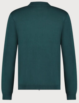 BLUE INDUSTRY Gebreid rits vest | Groen - XXXL
