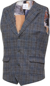 BLUE INDUSTRY Gilet, grijs blauw geruit - 46