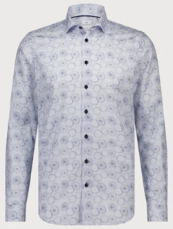 BLUE INDUSTRY Grafisch stretch overhemd | - maat 40 (M) Blauw
