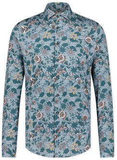 BLUE INDUSTRY Groen bloemenprint overhemd - 44 (XL)