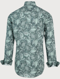 BLUE INDUSTRY Groen paisley print overhemd | - 40 (M)
