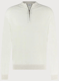 BLUE INDUSTRY Half-zip pullover | Ecru - XXL