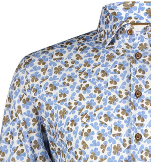 BLUE INDUSTRY Het bloemenprint overhemd | Blauw - 43 (XL)