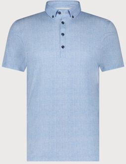 BLUE INDUSTRY Het button-down korte mouwen overhemd | - maat XL Blauw