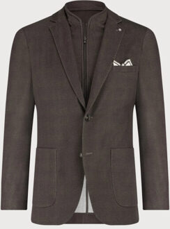 BLUE INDUSTRY Het colbert met bruin ruitmotief | - 52