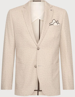 BLUE INDUSTRY Het colbert met microdessin | - maat 48 Beige