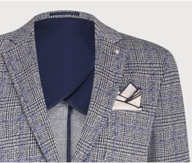 BLUE INDUSTRY Het colbert met ruitmotief | Blauw - 56