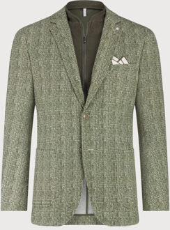 BLUE INDUSTRY Het colbert met ruitmotief | Groen - 48