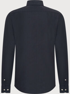 BLUE INDUSTRY Het cotton linnen overhemd | Blauw - 39 (M)