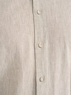 BLUE INDUSTRY Het cotton linnen overhemd | Groen - 43 (XL)