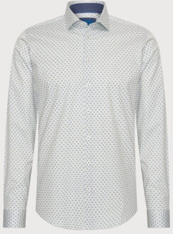 BLUE INDUSTRY Het dessin overhemd | Indigoblauw - 40 (M)