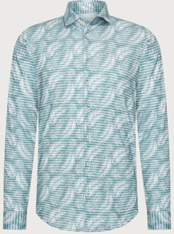 BLUE INDUSTRY Het feather-print overhemd | Blauw - 39 (M)