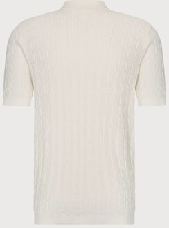 BLUE INDUSTRY Het gebreide korte mouw overhemd | Ecru - XXL