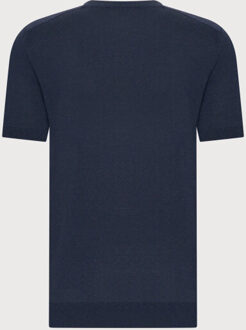 BLUE INDUSTRY Het gebreide t-shirt | Blauw - S
