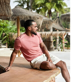 BLUE INDUSTRY Het gebreide t-shirt | Bruin - S