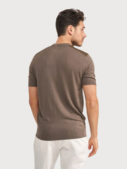 BLUE INDUSTRY Het gebreide t-shirt | Taupe - L