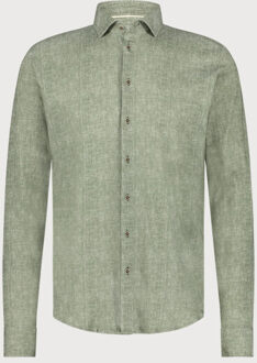 BLUE INDUSTRY Het gemêleerde overhemd | Groen - 43 (XL)