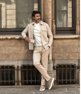 BLUE INDUSTRY Het gemêleerde shirtjacket | Beige - L