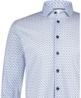 BLUE INDUSTRY Het geometrische print overhemd | - maat 44 (XL) Blauw