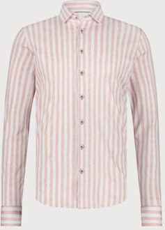 BLUE INDUSTRY Het gestreepte katoenen overhemd | Roze - 43 (XL)