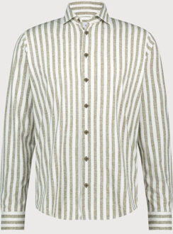 BLUE INDUSTRY Het gestreepte overhemd | - maat 40 (M) Groen