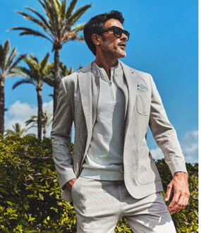 BLUE INDUSTRY Het jersey colbert | - maat 48 Beige