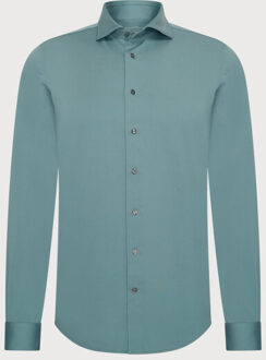 BLUE INDUSTRY Het jersey overhemd | Groen - 43 (XL)