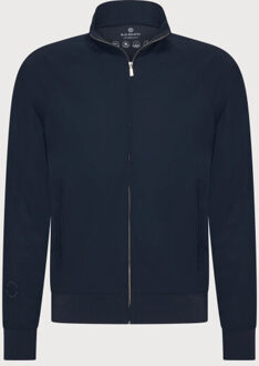 BLUE INDUSTRY Het jersey overshirt met rits | - maat M Blauw