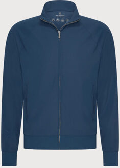 BLUE INDUSTRY Het jersey overshirt met rits | - maat M Indigoblauw