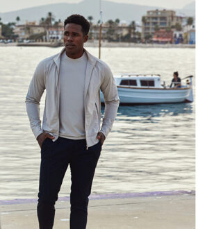 BLUE INDUSTRY Het jersey overshirt met rits | - maat M Veelkleurig