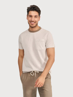 BLUE INDUSTRY Het katoenen t-shirt | - maat L Taupe