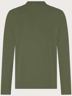 BLUE INDUSTRY Het knitted vest met knoopsluiting | Bruin/groen - XXL