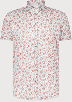 BLUE INDUSTRY Het korte mouwen overhemd met bloemenprint | Roze - 37 (S)