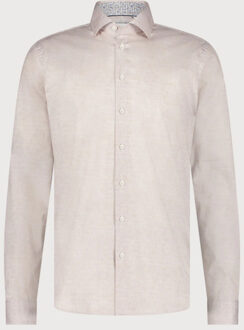 BLUE INDUSTRY Het luxe textuur overhemd | Beige - 43 (XL)