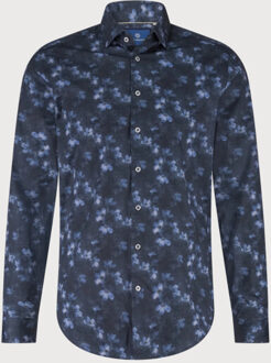 BLUE INDUSTRY Het overhemd met bloemenprint | - maat 41 (L) Blauw