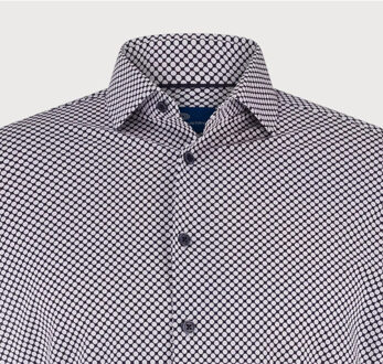 BLUE INDUSTRY Het overhemd met geprint dessin | Blauw - 41 (L)