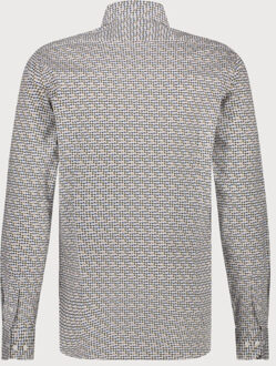 BLUE INDUSTRY Het retro print overhemd | - maat 43 (XL) Beige