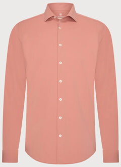 BLUE INDUSTRY Het stretch overhemd | Bruin - 43 (XL)