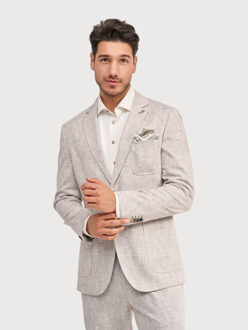 BLUE INDUSTRY Het stretch overhemd | Ecru - 43 (XL)