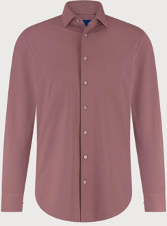 BLUE INDUSTRY Het uni stretch overhemd | Roze - 41 (L)
