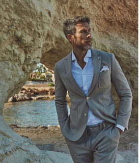 BLUE INDUSTRY Jersey colbert 24/7 stretch | - maat 44 Beige