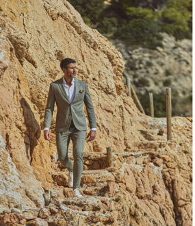 BLUE INDUSTRY Jersey colbert 24/7 stretch | - maat 98 (lengtemaat) Groen