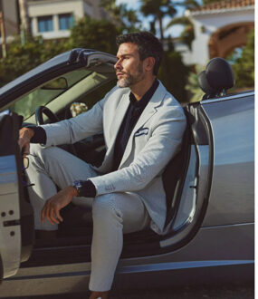 BLUE INDUSTRY Jersey colbert 24/7 stretch | Veelkleurig - 106 (lengtemaat)