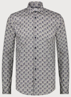 BLUE INDUSTRY Katoenen print overhemd | - maat 40 (M) Blauw