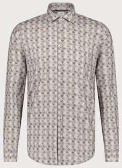 BLUE INDUSTRY Katoenen print overhemd | - maat 40 (M) Groen