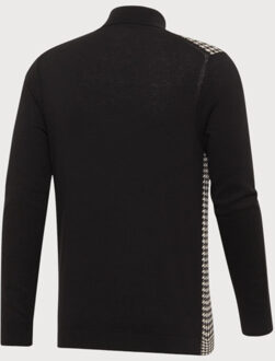 BLUE INDUSTRY Koltrui met pied de poule motief | Zwart - XL